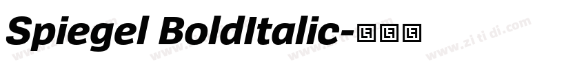 Spiegel BoldItalic字体转换 Spiegel BoldItalic字体转换